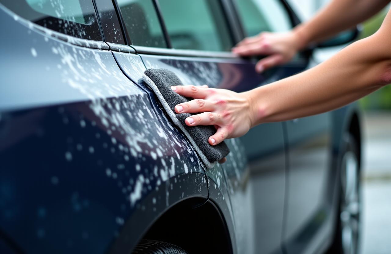 Premium exterior car wash and detailing service